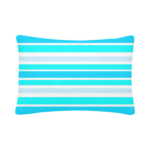 Summer Blues Stripes Custom Pillow Case 20"x 30" (One Side) (Set of 2)