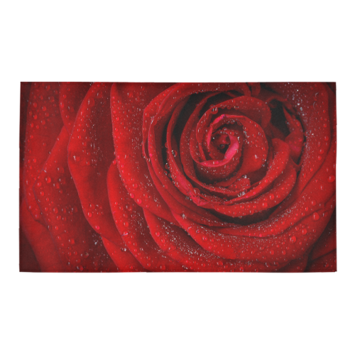 Red rosa Azalea Doormat 30" x 18" (Sponge Material)