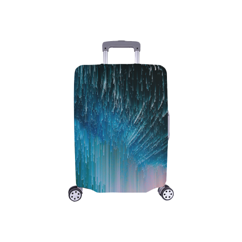 glitchy rain Luggage Cover/Small 18"-21"