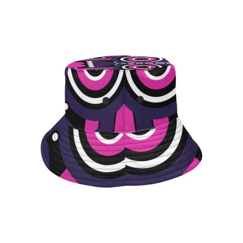 Pink Purple Tiki Tribal All Over Print Bucket Hat