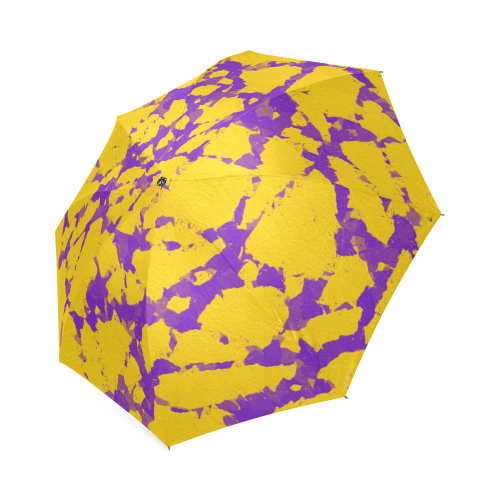 Purple and Yellow Tie Die Foldable Umbrella (Model U01)