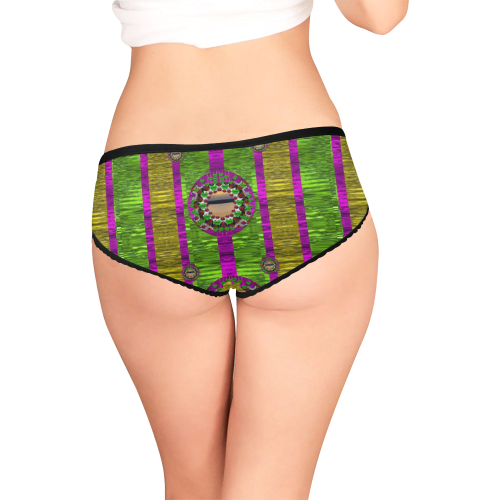 Sunset love in the rainbow decorative Women's All Over Print Girl Briefs (Model L14)
