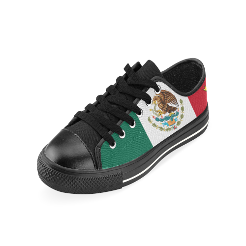 mexico flag Men's Classic Canvas Shoes (Model 018)