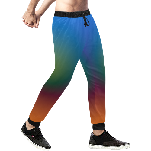 Big Rich Spectrum by Aleta Men's All Over Print Sweatpants/Large Size (Model L11)