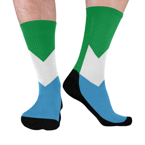 Vegan Flag Mid-Calf Socks (Black Sole)