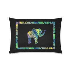 Patchwork Elephant 16x24 Pillowcase Custom Zippered Pillow Case 16"x24"(Twin Sides)