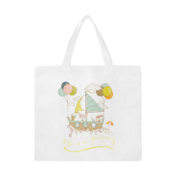 Life is a journey Canvas Tote Bag/Large (Model 1702)