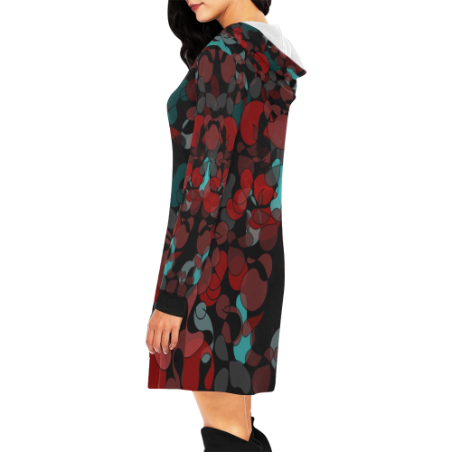 zappwaits Chicago All Over Print Hoodie Mini Dress (Model H27)