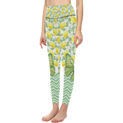 Butterfly And Lemons Women's All Over Print High-Waisted Leggings (Model L36)