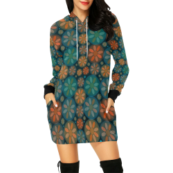 zappwaits flower y2 All Over Print Hoodie Mini Dress (Model H27)