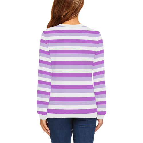 Women's 5 Stripe Sweatshirt Orange/Yellow Purple main image 1