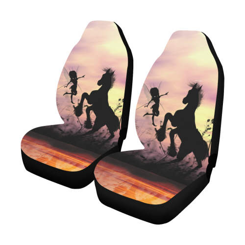 Wonderful fairy with foal in the sunset Car Seat Covers (Set of 2)