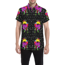 Skull by Popart Lover Men's All Over Print Short Sleeve Shirt (Model T53)