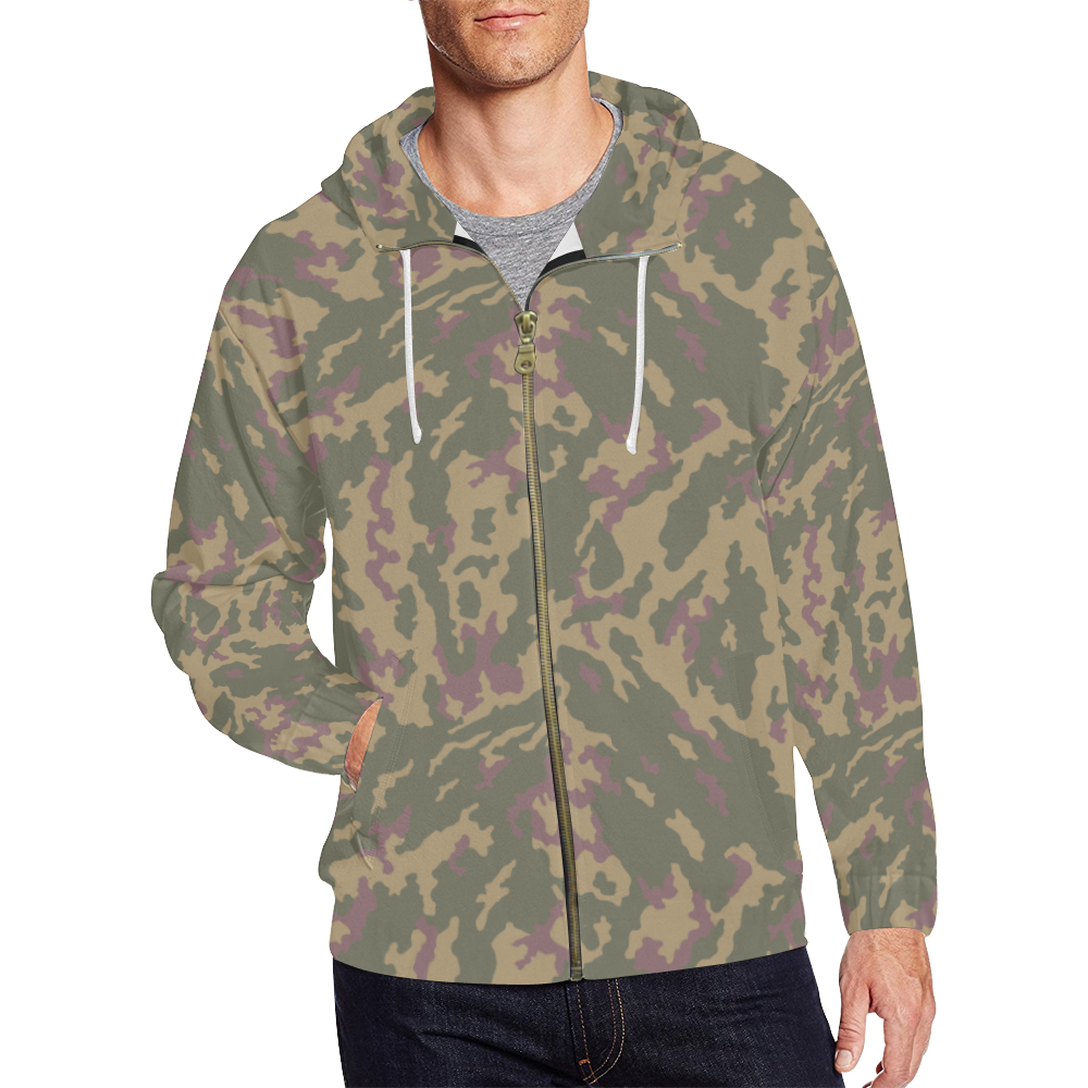 Russian VSR 3TsV Highland-Dubok Camouflage wht All Over Print Full Zip ...