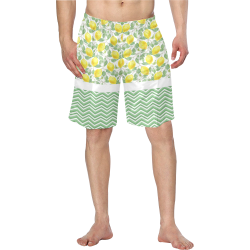Lemons With Chevron Men's Swim Trunk (Model L21)