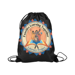 Little Wound Families Learning Together Large Drawstring Bag Model 1604 (Twin Sides)  16.5"(W) * 19.3"(H)