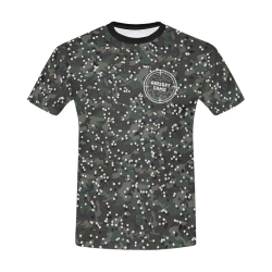 funny airsoft and paintball gamer woodland camouflage design parody All Over Print T-Shirt for Men/Large Size (USA Size) Model T40)