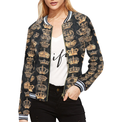Royal Krone by Artdream All Over Print Bomber Jacket for Women (Model H21)