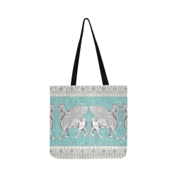 White Lamassu Reusable Shopping Bag Model 1660 (Two sides)