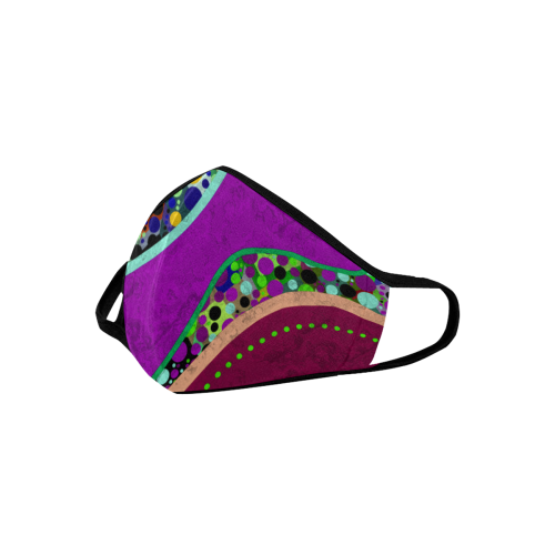 Abstract Pattern Mix - Dots And Colors 2 Mouth Mask