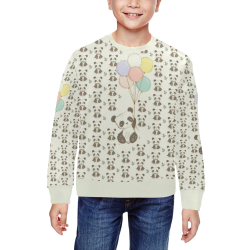 Balloon Panda All Over Print Crewneck Sweatshirt for Kids (Model H29)