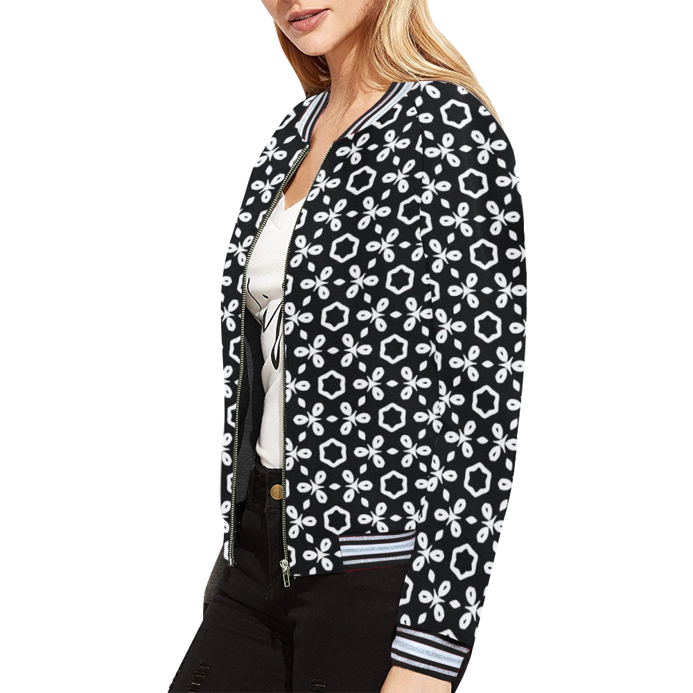 Abstract Gradient Geometric Women's Bomber Premium Jacket main image 1