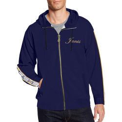 Little Wound Mustangs All Over Print Full Zip Hoodie for Men (Model H14)