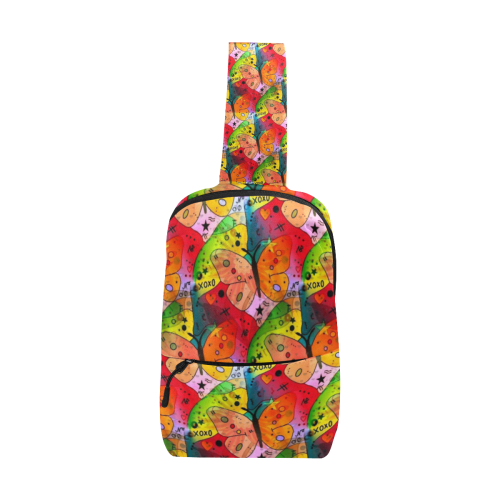 Butterfly Popart by Nico Bielow Chest Bag (Model 1678)