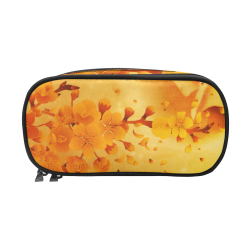 Floral design, soft colors Pencil Pouch/Large (Model 1680)