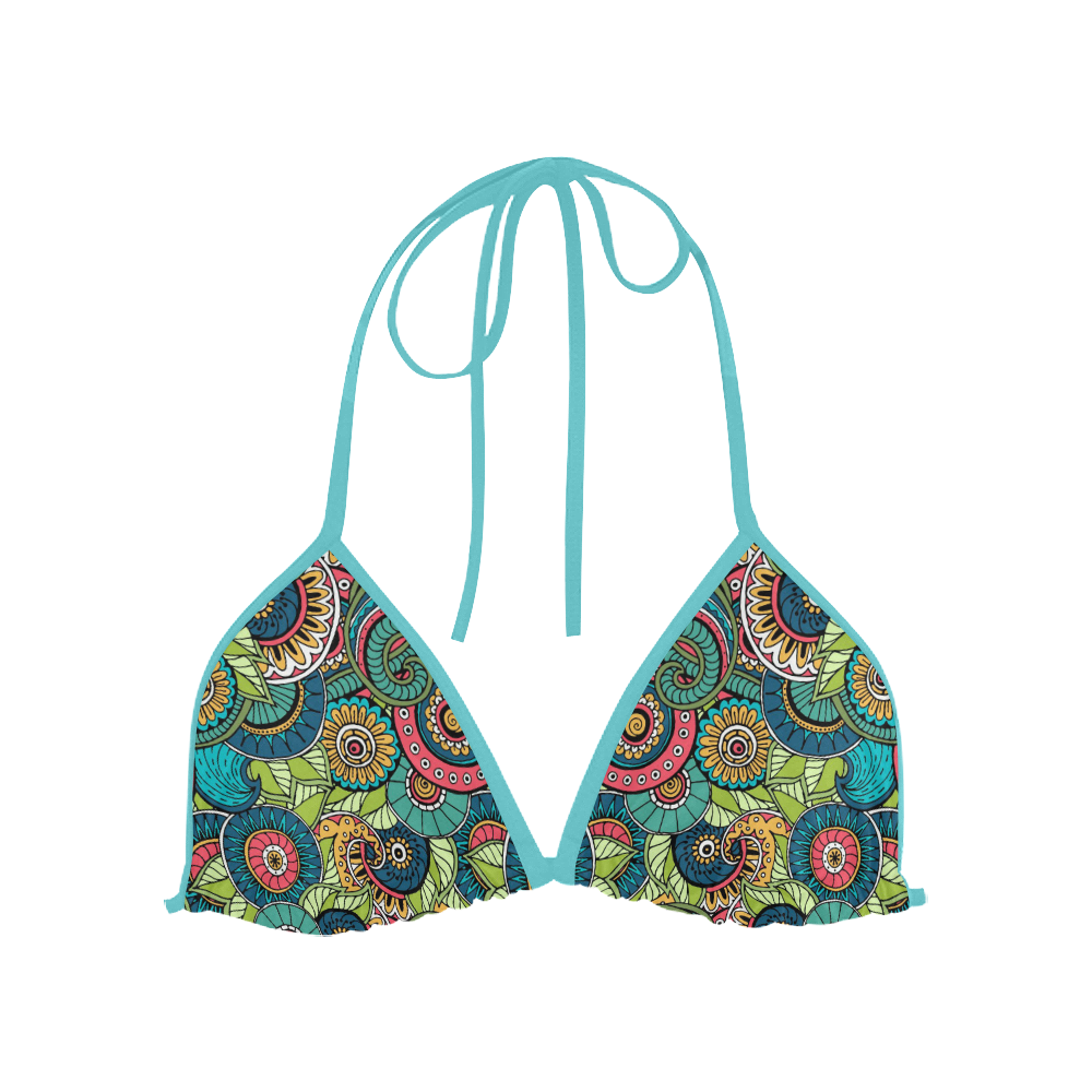 Mandala Pattern Custom Bikini Swimsuit Top | ID: D2703286