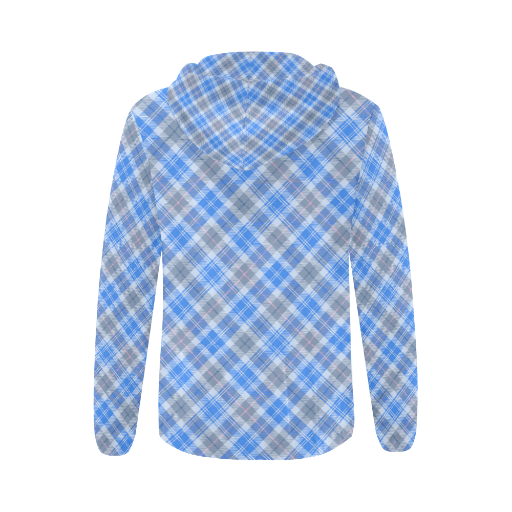 Women's Fall Plaid Pattern Cozy Hoodie main image 1