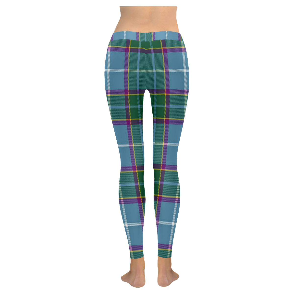 Isle of Man (Laxey Manx) Tartan Low Rise Leggings (Invisible Stitch ...