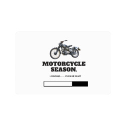 Motorcycle Season Loading Please Wait Doormat 24"x16"