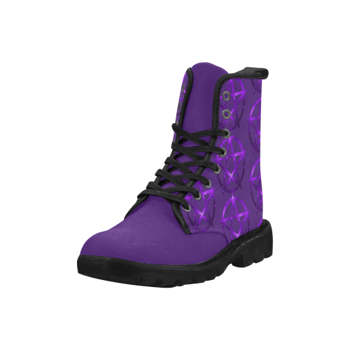 Purple Pentacle Cheeky Witch Martin Boots for Women (Black) (Model 1203H)