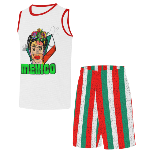 Mexico by Nico Bielow All Over Print Basketball Uniform