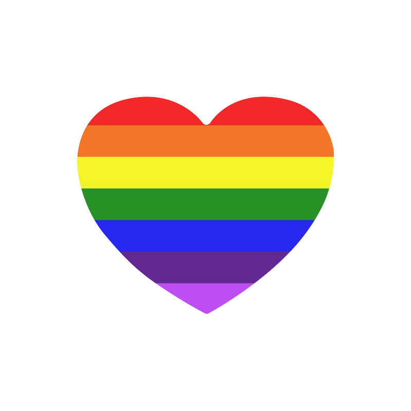 Rainbow Flag (Gay Pride - LGBTQIA+) Heart-shaped Mousepad | ID: D2815068