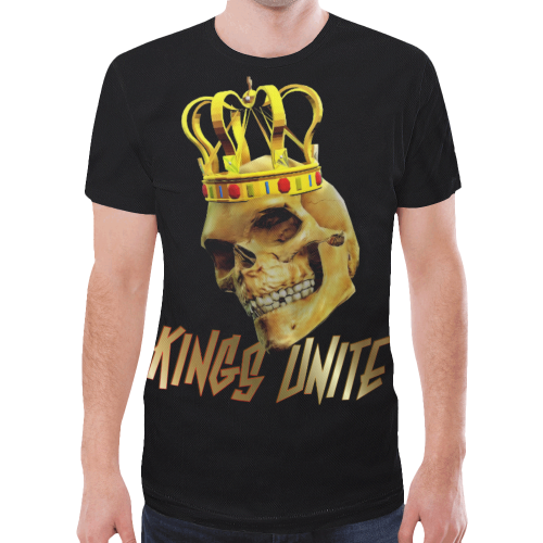 King Skull Unite New All Over Print T-shirt for Men/Large Size (Model T45)