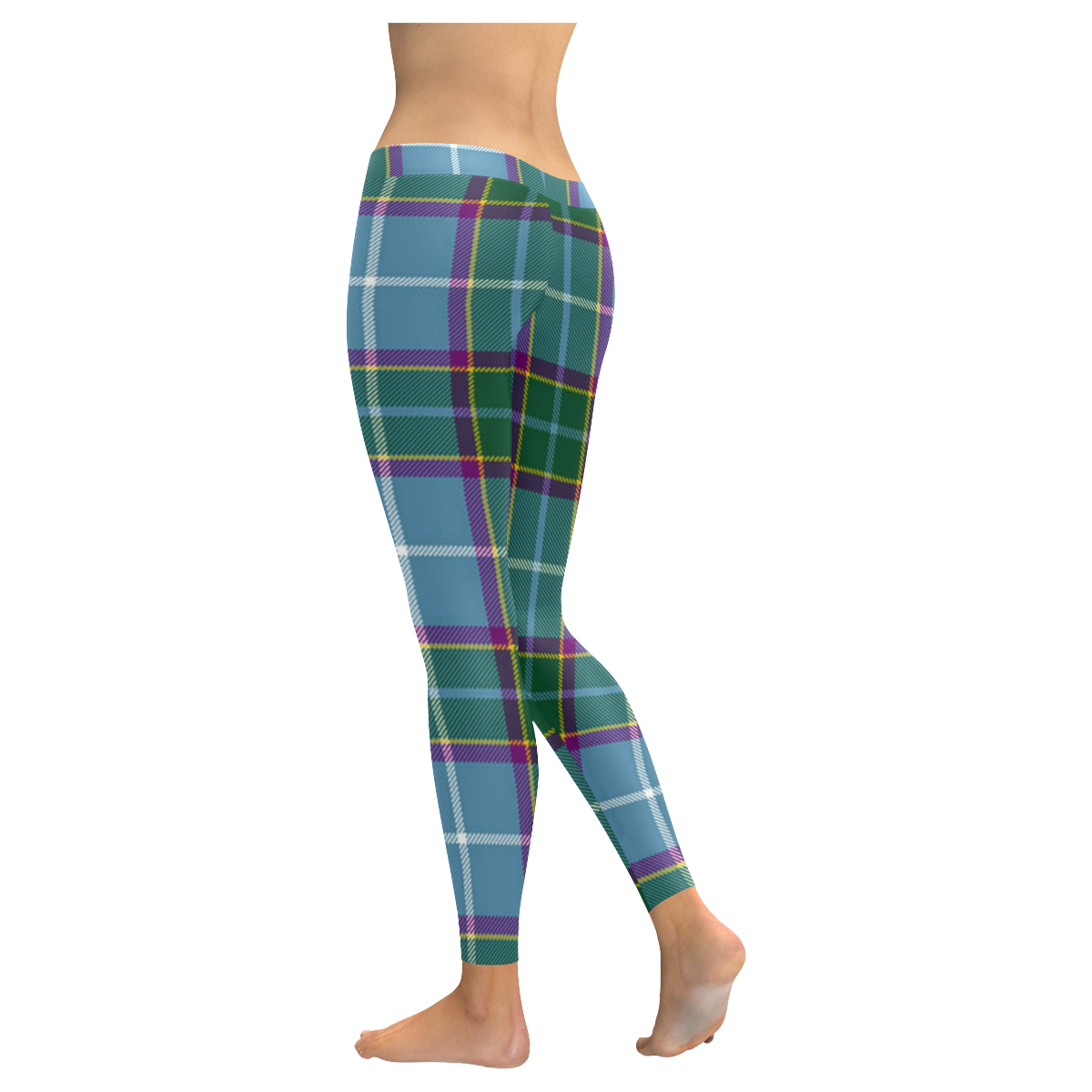 Isle of Man (Laxey Manx) Tartan Low Rise Leggings (Invisible Stitch ...