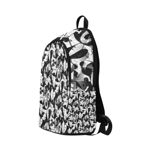 Black and White Pop Art by Nico Bielow Fabric Backpack for Adult (Model 1659)