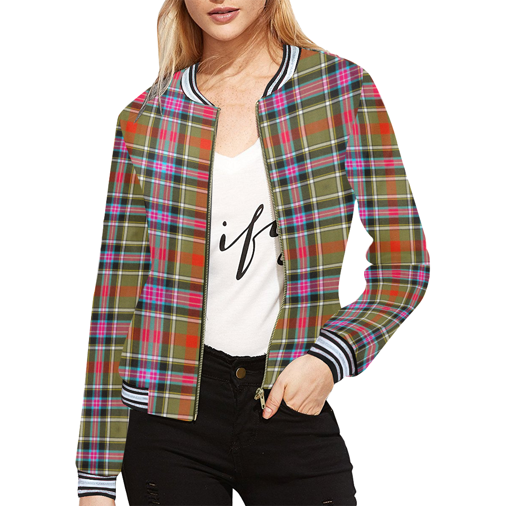 Kinnaird Tartan Plaid Bomber Jacket