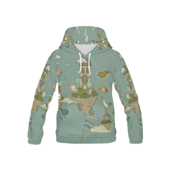 Vintage Floating Islands All Over Print Hoodie for Kid (USA Size) (Model H13)