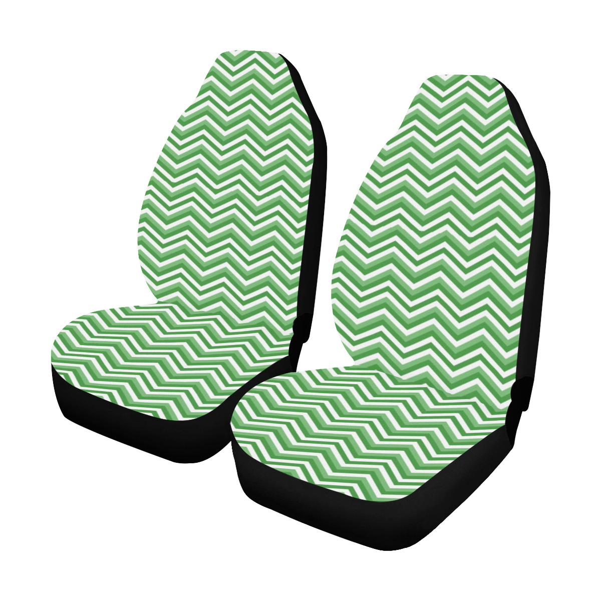 Green Chevron Car Seat Covers (Set of 2) ID D4085573