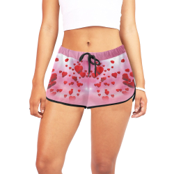 lovely romantic sky heart pattern for valentines day, mothers day, birthday, marriage Women's All Over Print Relaxed Shorts (Model L19)