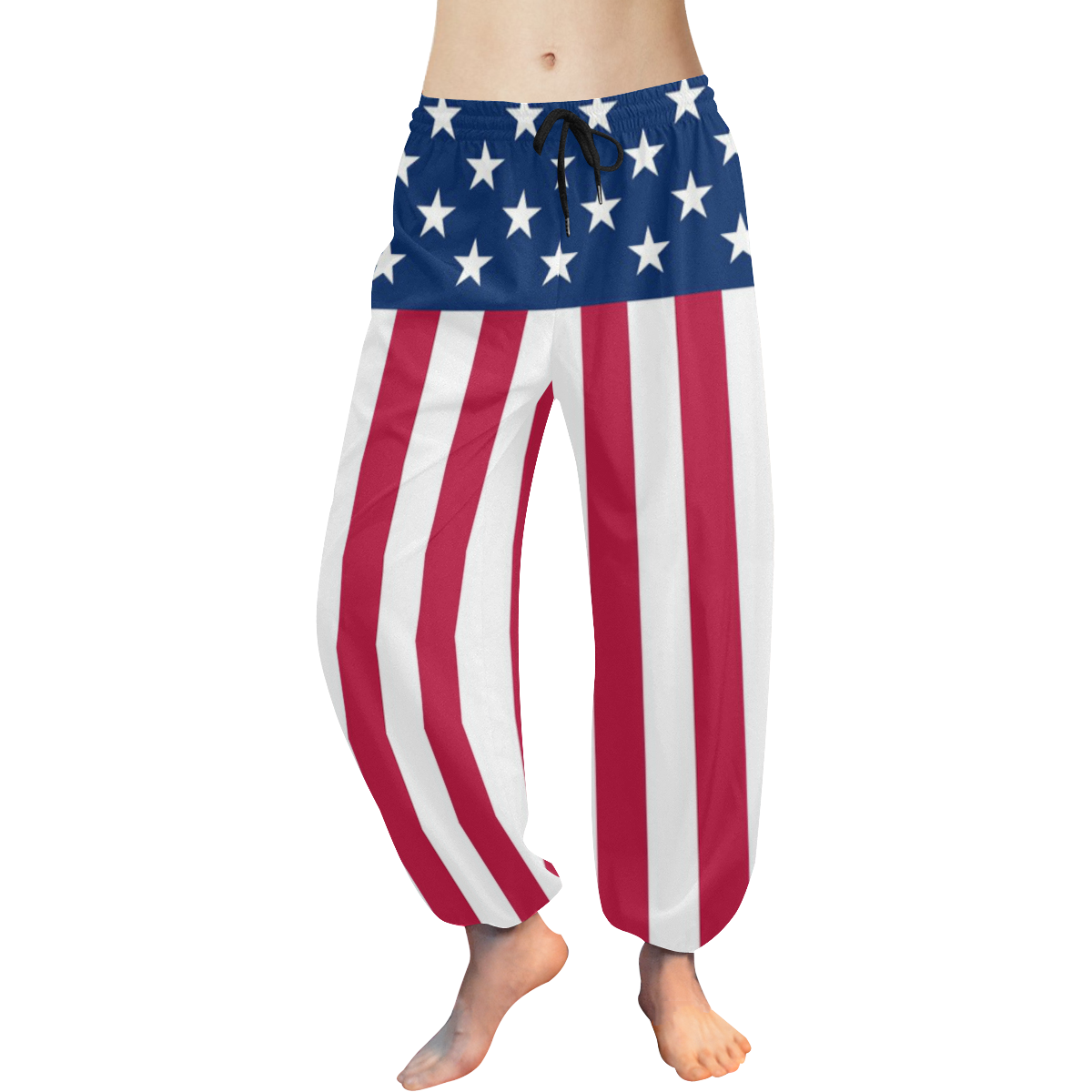 American Flag Bohemian Pants Women's All Over Print Harem Pants (Model ...