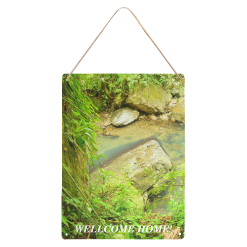 Yunque river pond - wellcome home - DSC_3443 Metal Tin Sign 12"x16"