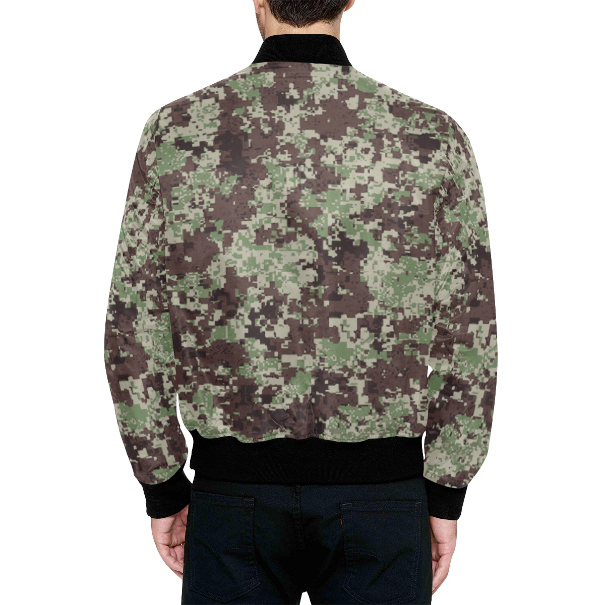 Spec4ce-Afghan-Forest All Over Print Quilted Bomber Jacket for Men ...