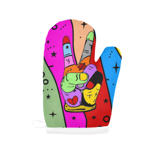 Peace by Nico Bielow Oven Mitt (Two Pieces)