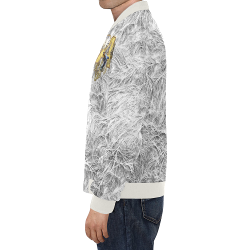 Steampunk initials A on texture All Over Print Bomber Jacket for Men/Large Size (Model H19)