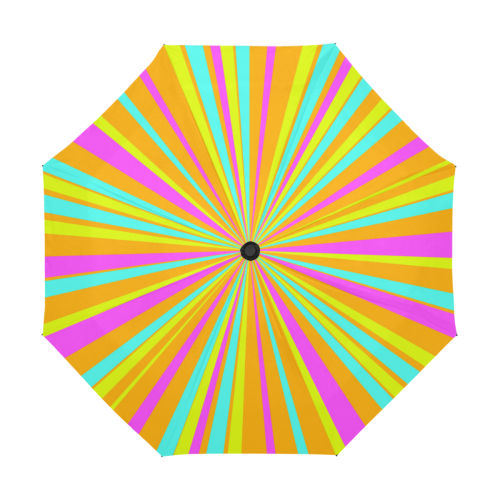 Colorful Neon ZOOM Stripes Anti-UV Auto-Foldable Umbrella (U09)