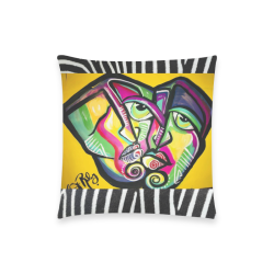 zebra love sing pill Custom  Pillow Case 18"x18" (one side) No Zipper